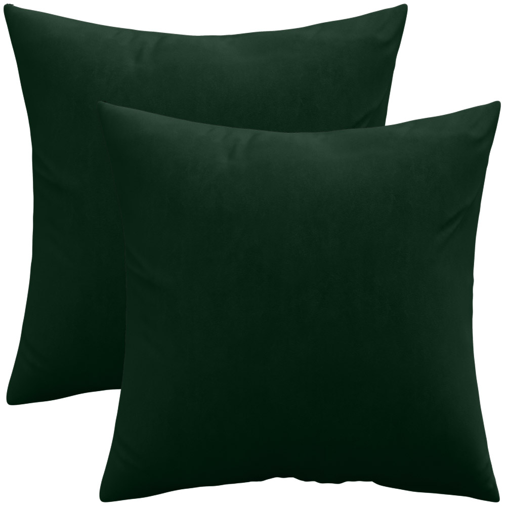  Buy Pack of 2 velvet cushions - cover and filling - Mesmal Dark green 60631 - in the EU