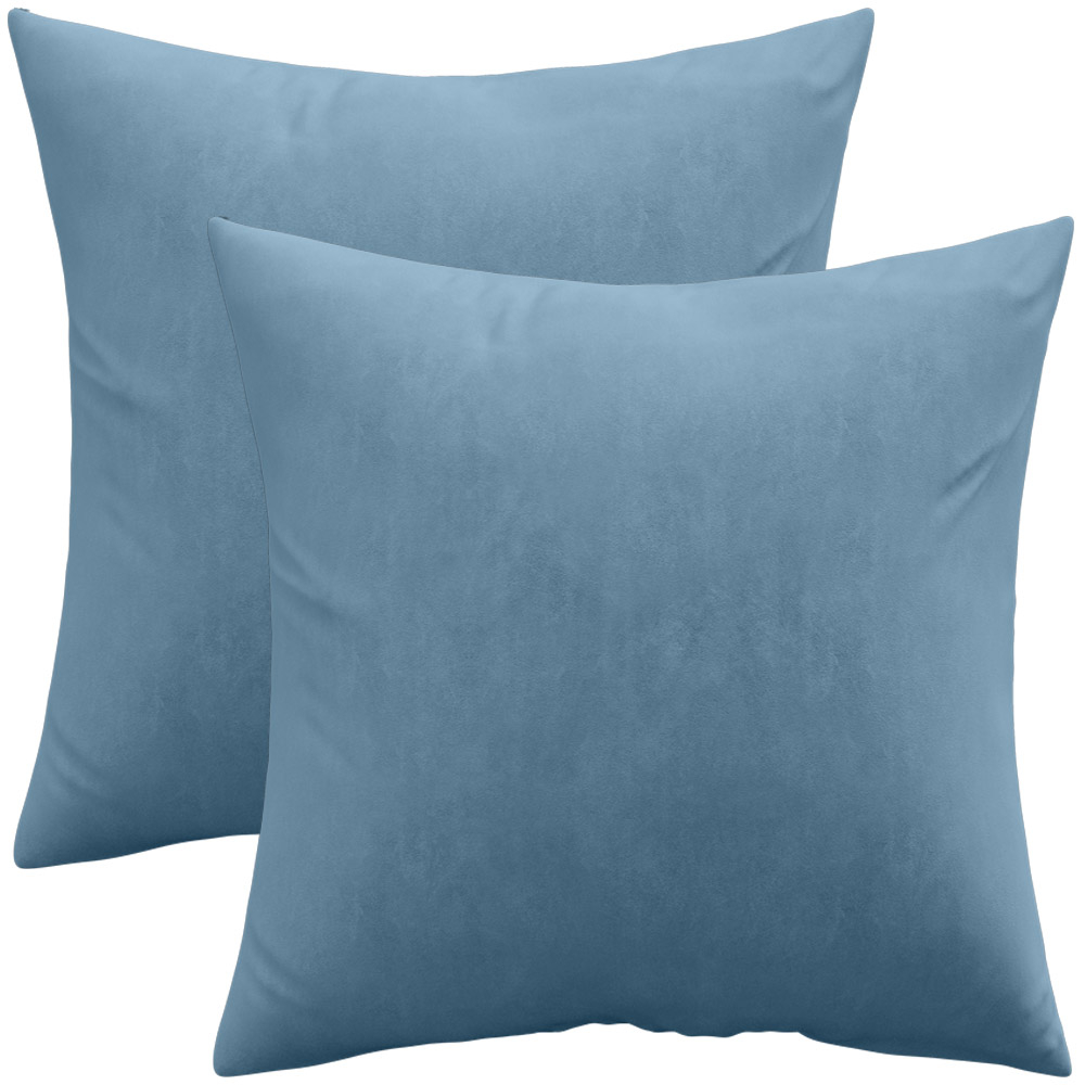  Buy Pack of 2 velvet cushions - cover and filling - Mesmal Light blue 60631 - in the EU