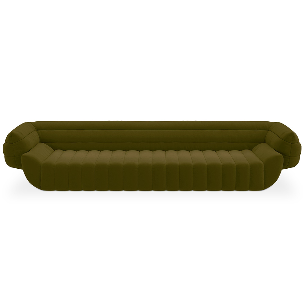  Buy Velvet Upholstered Sofa - 4/5 seats - Caden Olive 60641 - in the EU