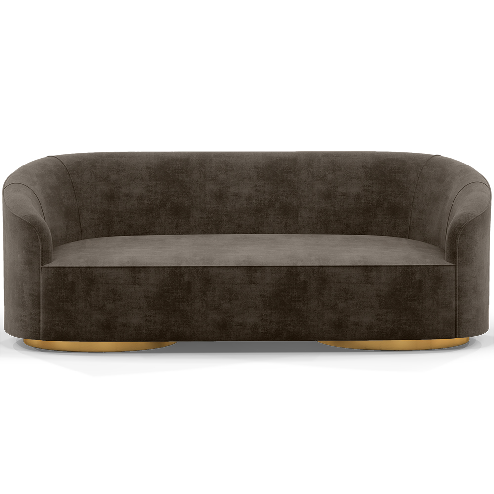  Buy 3/4-Seater Velvet Upholstered Sofa - Herina Taupe 60648 - in the EU