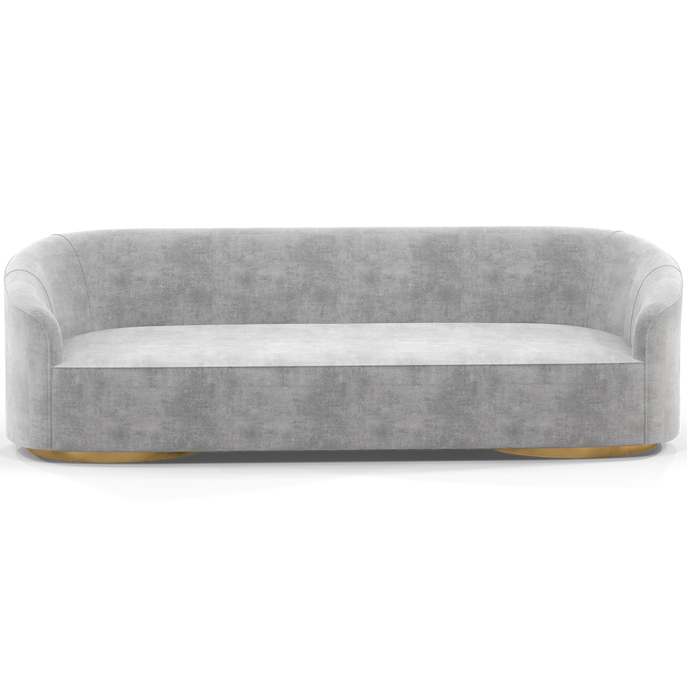  Buy 4/5-Seater Velvet Upholstered Sofa - Herina Light grey 60649 - in the EU
