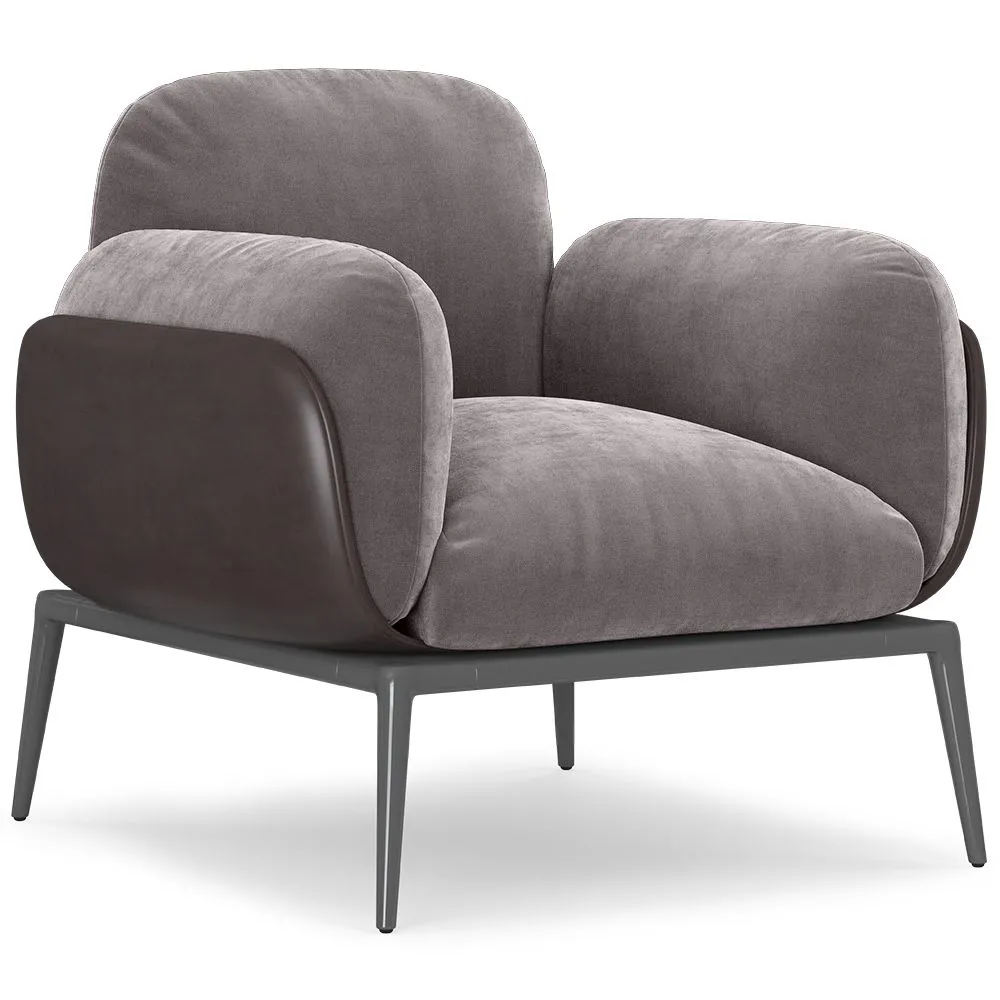 Upholstered Velvet Armchair - June image 8