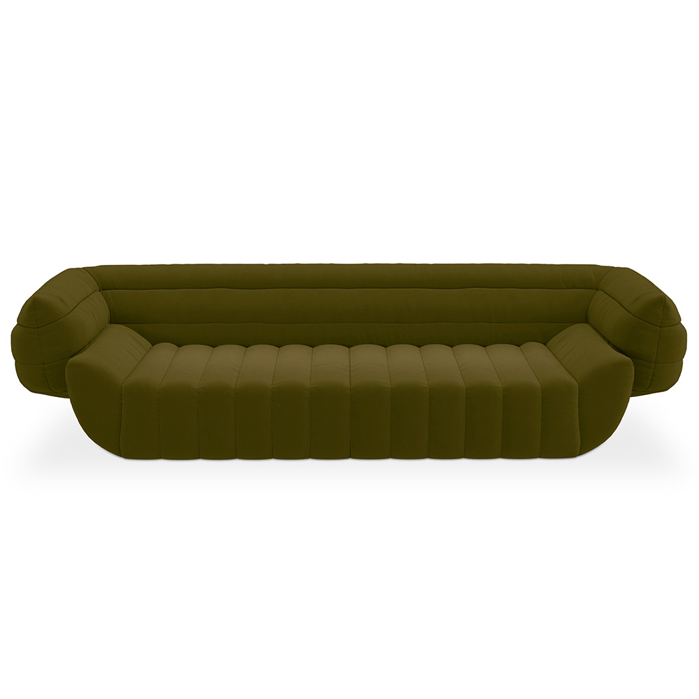  Buy Velvet Upholstered Sofa - 3/4 seats - Caden Olive 60640 - in the EU