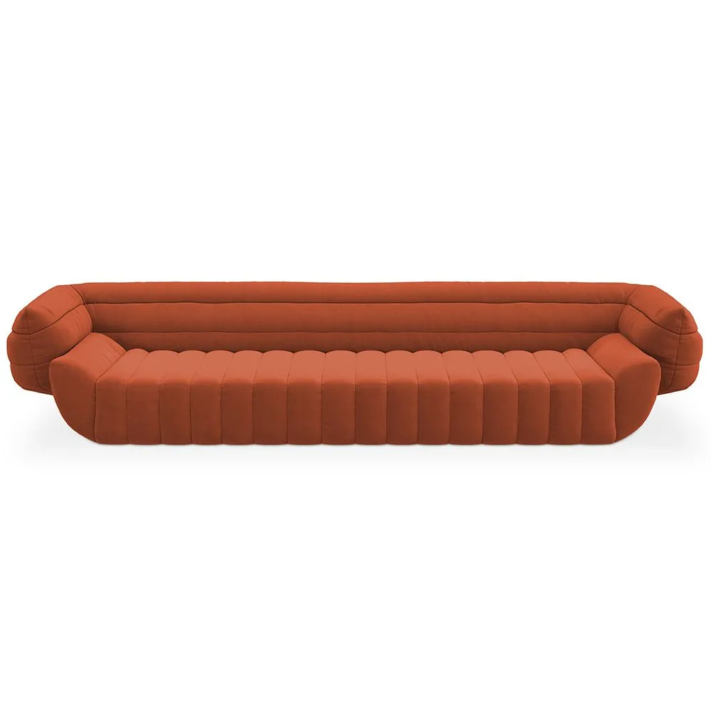 Velvet Upholstered Sofa - 4/5 seats - Caden image 8