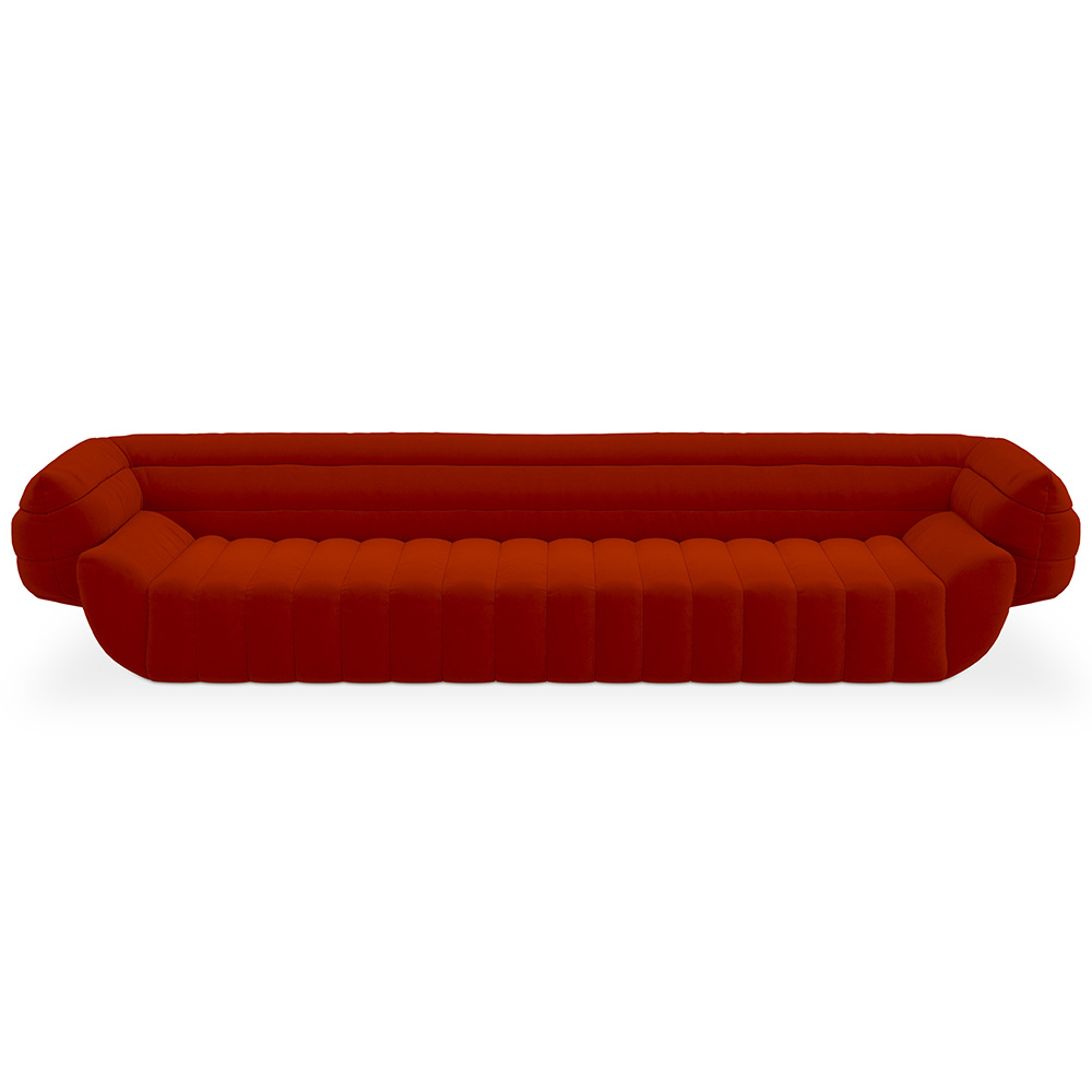  Buy Velvet Upholstered Sofa - 4/5 seats - Caden Red 60641 - in the EU