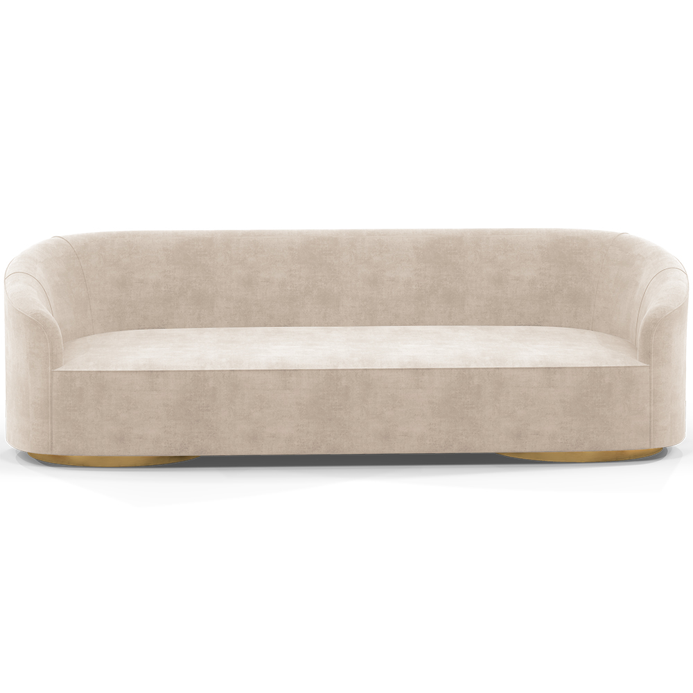  Buy 4/5-Seater Velvet Upholstered Sofa - Herina Beige 60649 - in the EU