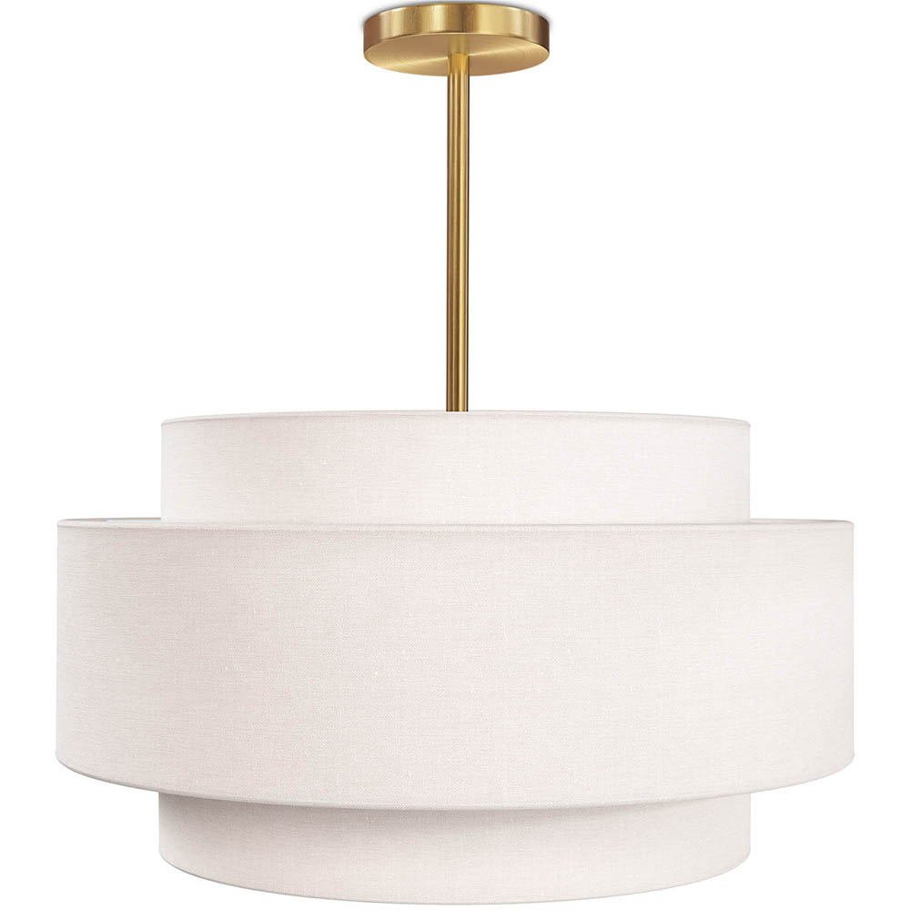  Buy Ceiling Pendant Lamp - Fabric Shade - Braichal Aged Gold 60680 - in the EU