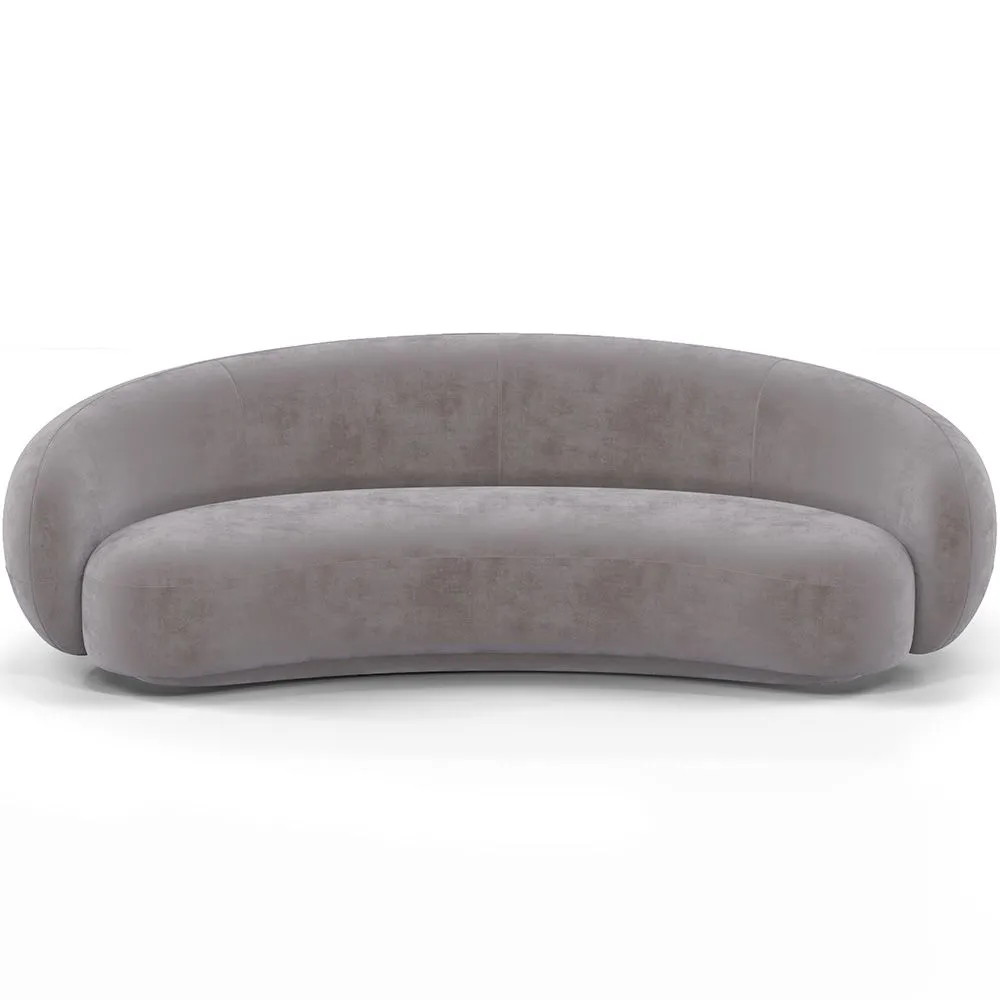 Velvet Curved Sofa - 3/4 Seats - Souta image 8