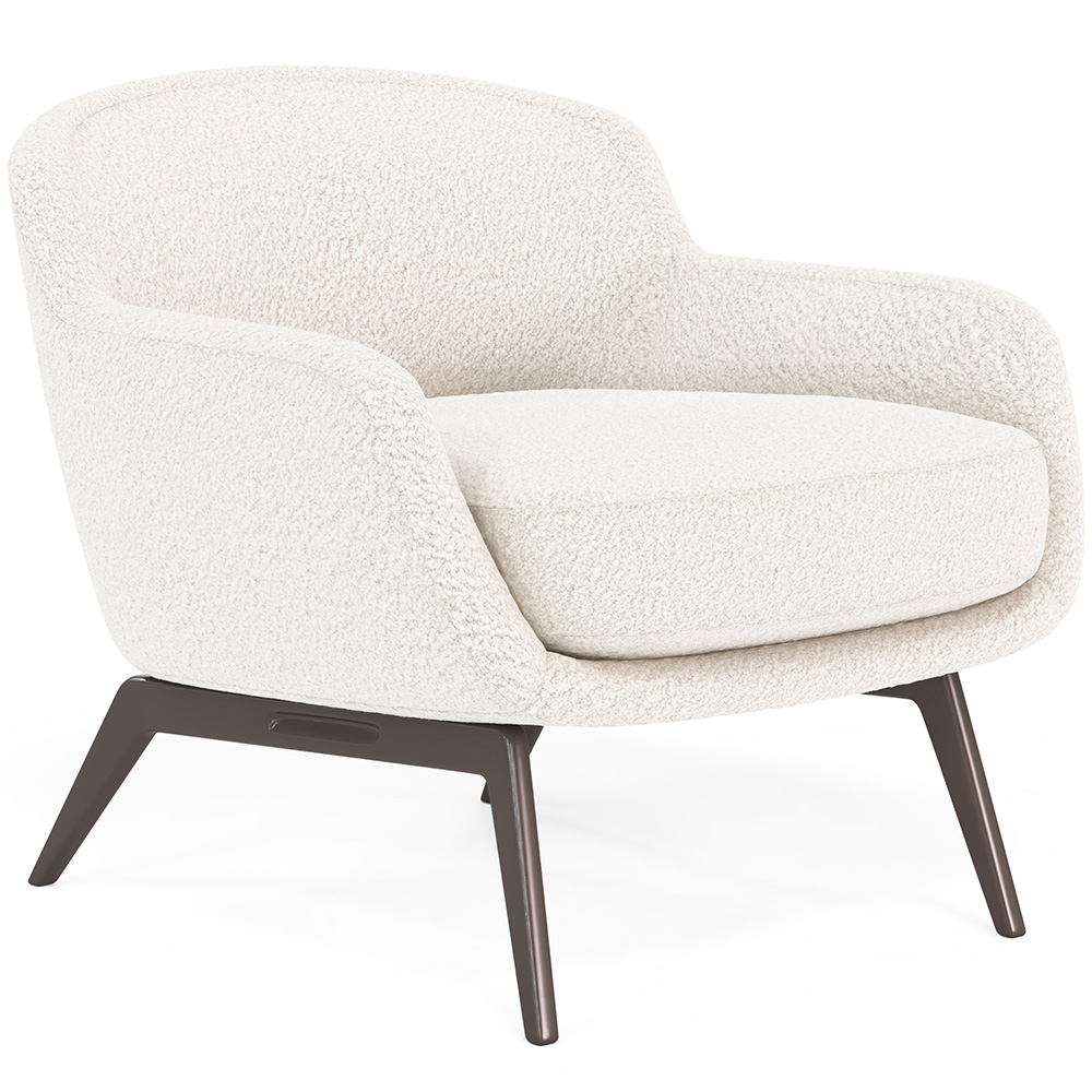  Buy Bouclé Upholstered Armchair - Jenna White 60695 - in the EU