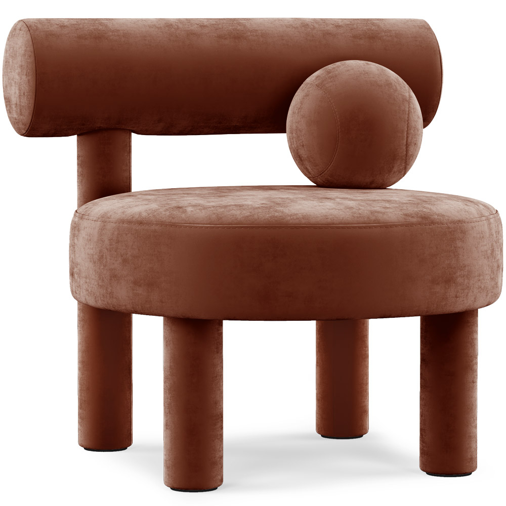  Buy  Armchair - Upholstered in Velvet - Klena Chocolate 60696 - in the EU