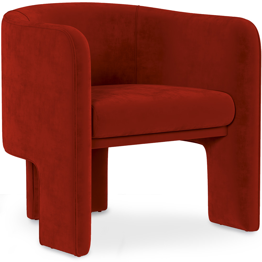  Buy Velvet Upholstered Armchair - Callum Red 60700 - in the EU