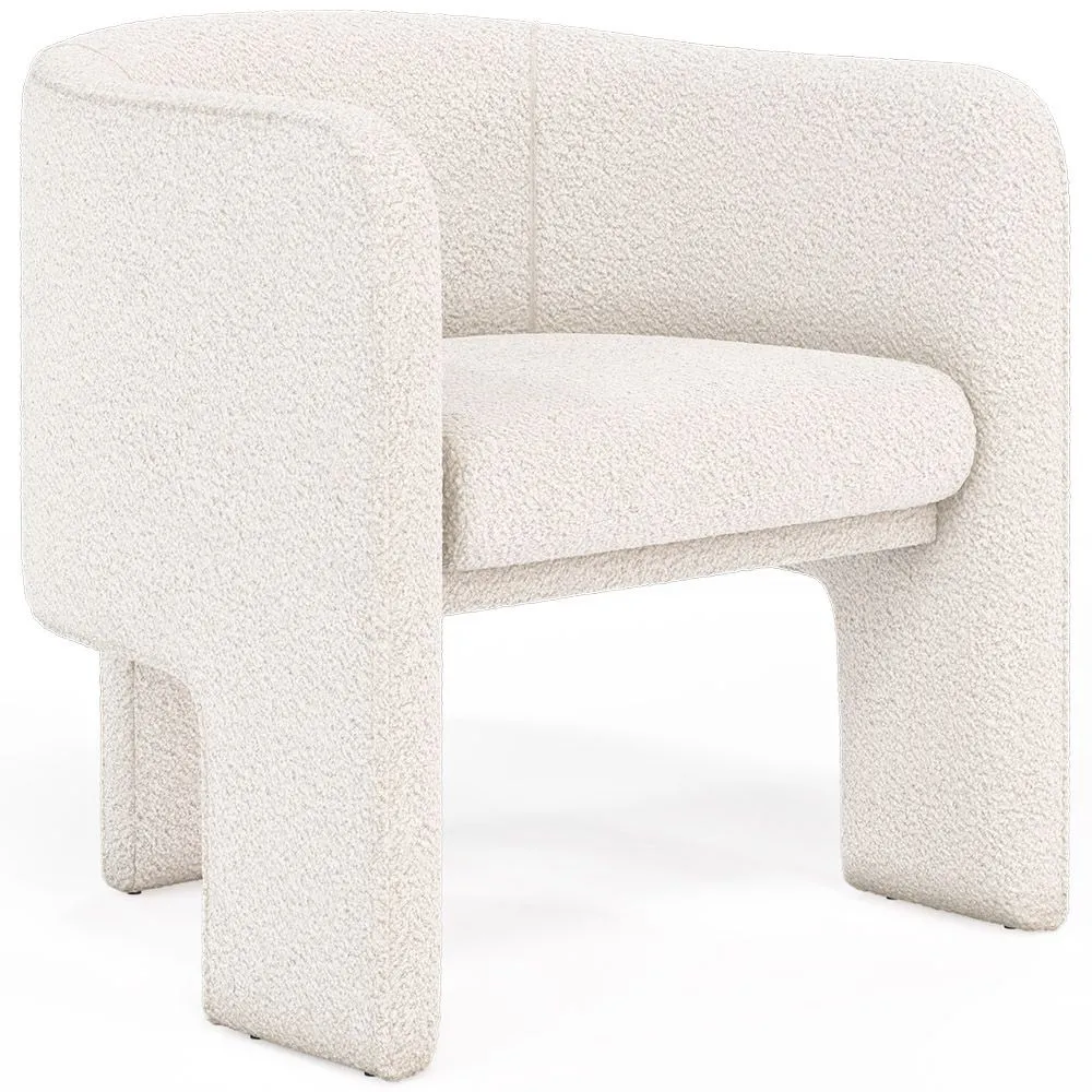 Design Armchair - Bouclé Fabric Upholstered Armchair - Curtis image 8