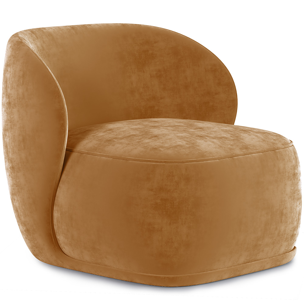  Buy Velvet Upholstered Armchair - Mykel Mustard 60702 - in the EU