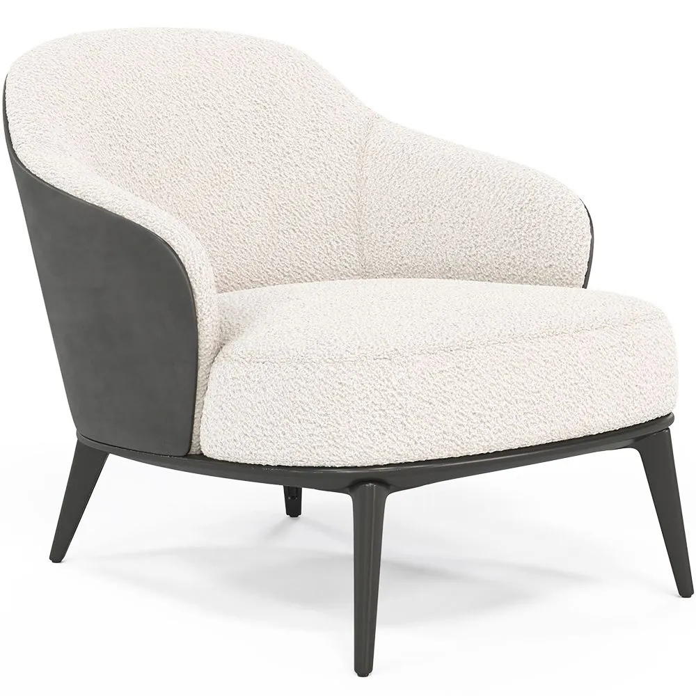 Upholstered Armchair in Boucle Fabric - Luc image 8
