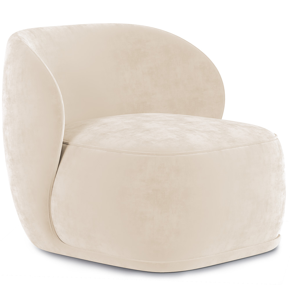  Buy Velvet Upholstered Armchair - Mykel Beige 60702 - in the EU