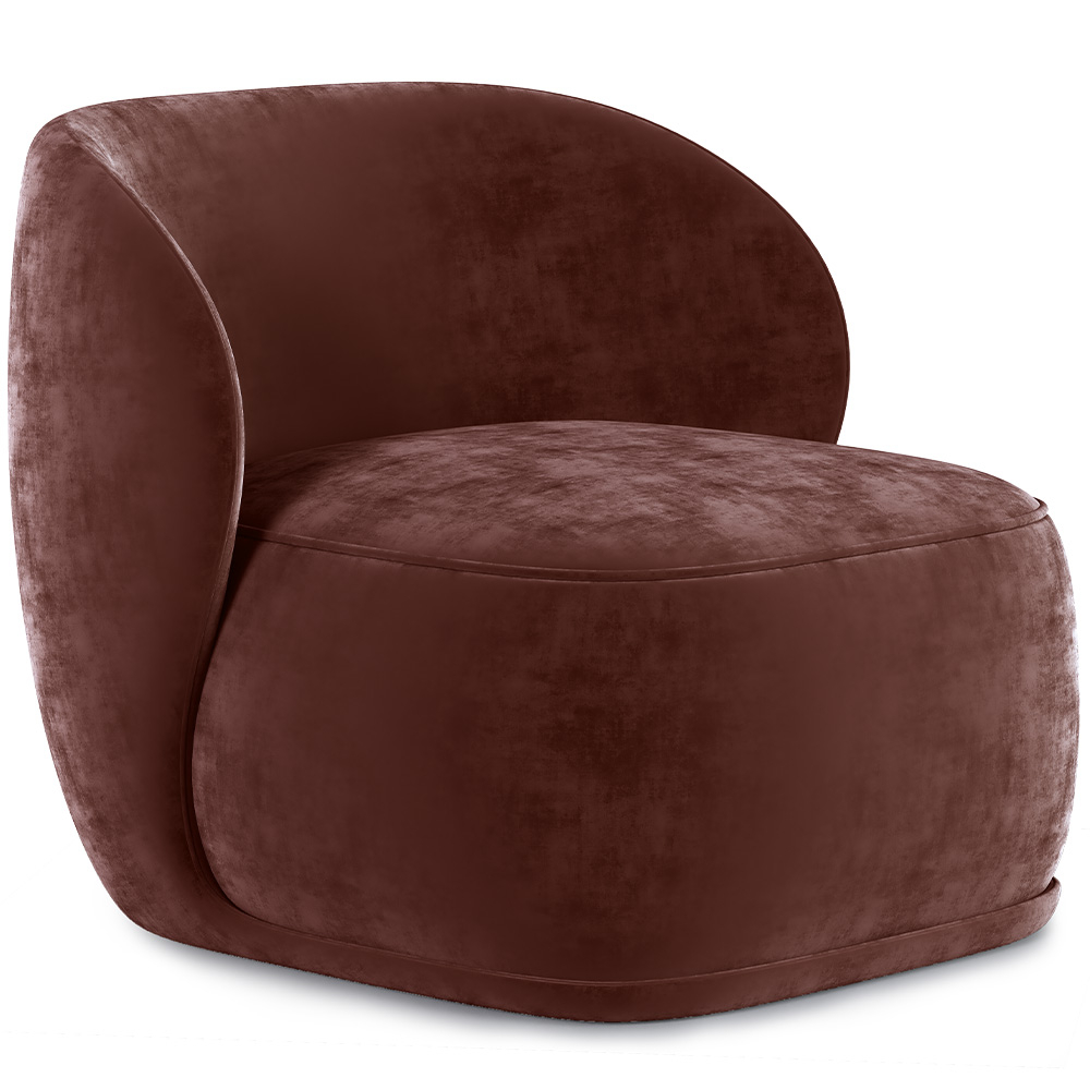  Buy Velvet Upholstered Armchair - Mykel Chocolate 60702 - in the EU