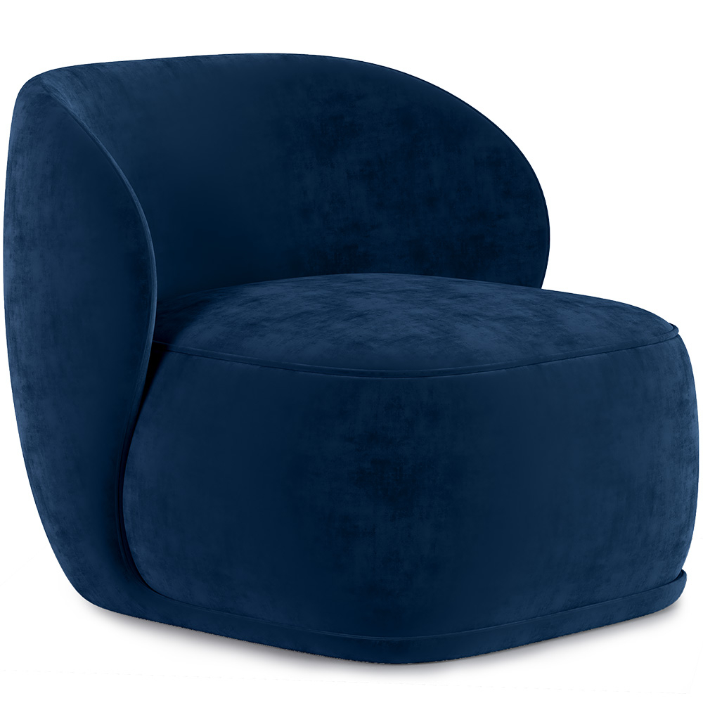  Buy Velvet Upholstered Armchair - Mykel Dark blue 60702 - in the EU