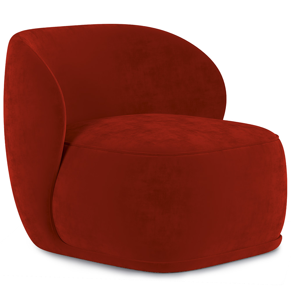  Buy Velvet Upholstered Armchair - Mykel Red 60702 - in the EU