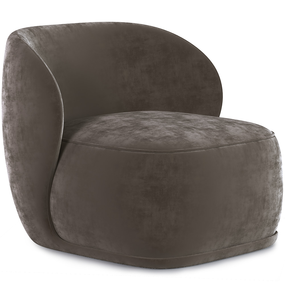  Buy Velvet Upholstered Armchair - Mykel Taupe 60702 - in the EU