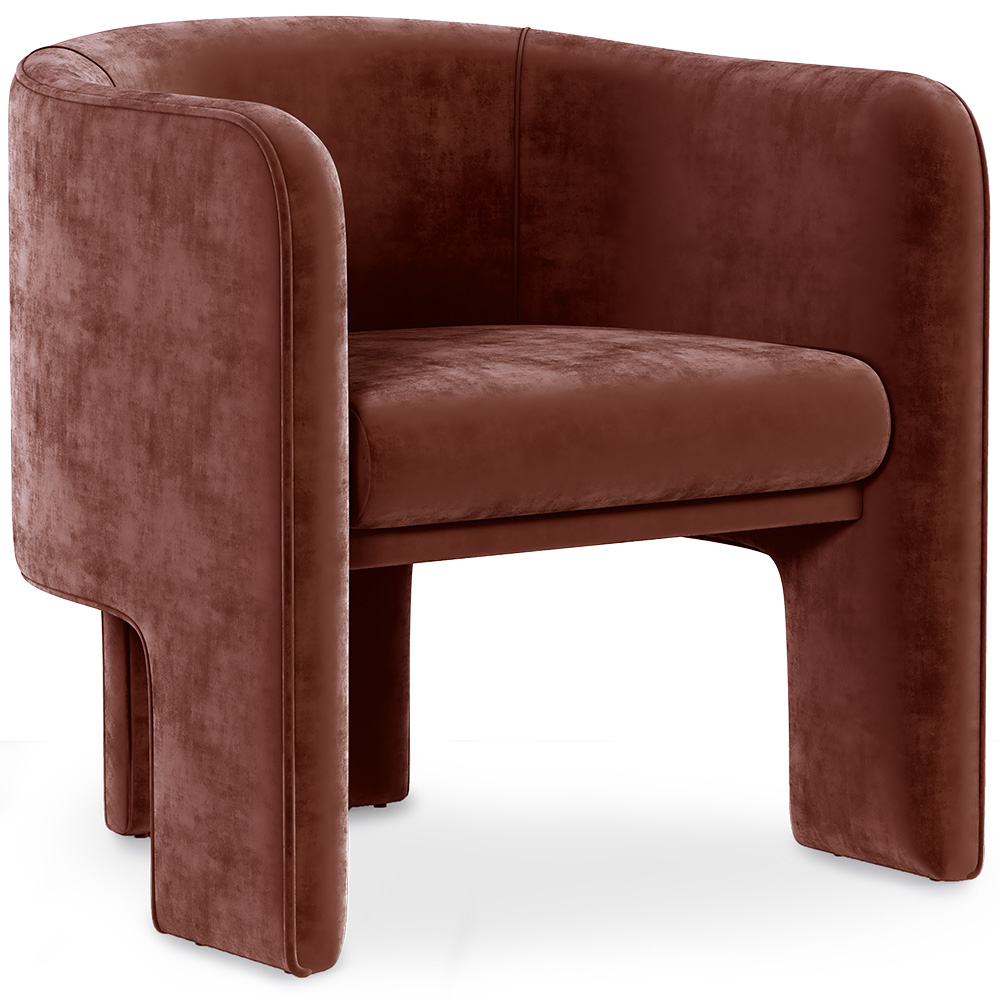  Buy Velvet Upholstered Armchair - Callum Chocolate 60700 - in the EU