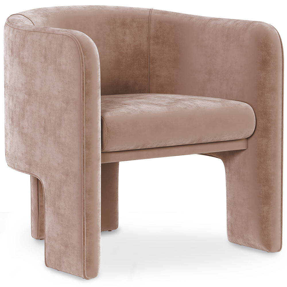  Buy Velvet Upholstered Armchair - Callum Cream 60700 - in the EU