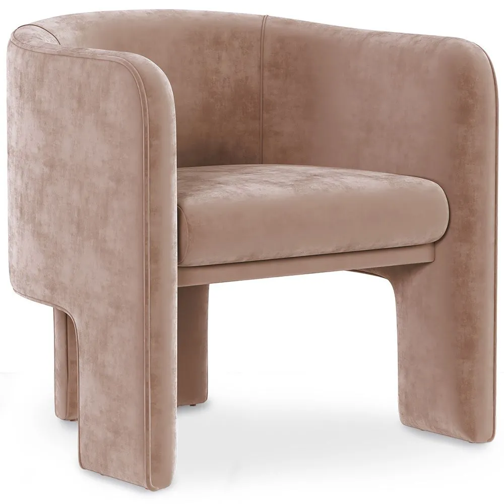 Velvet Upholstered Armchair - Callum image 8