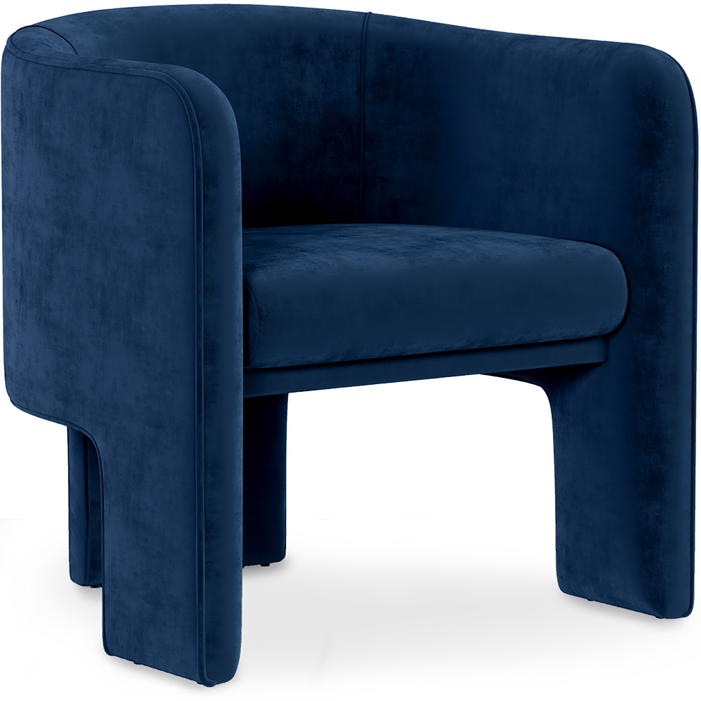  Buy Velvet Upholstered Armchair - Callum Dark blue 60700 - in the EU