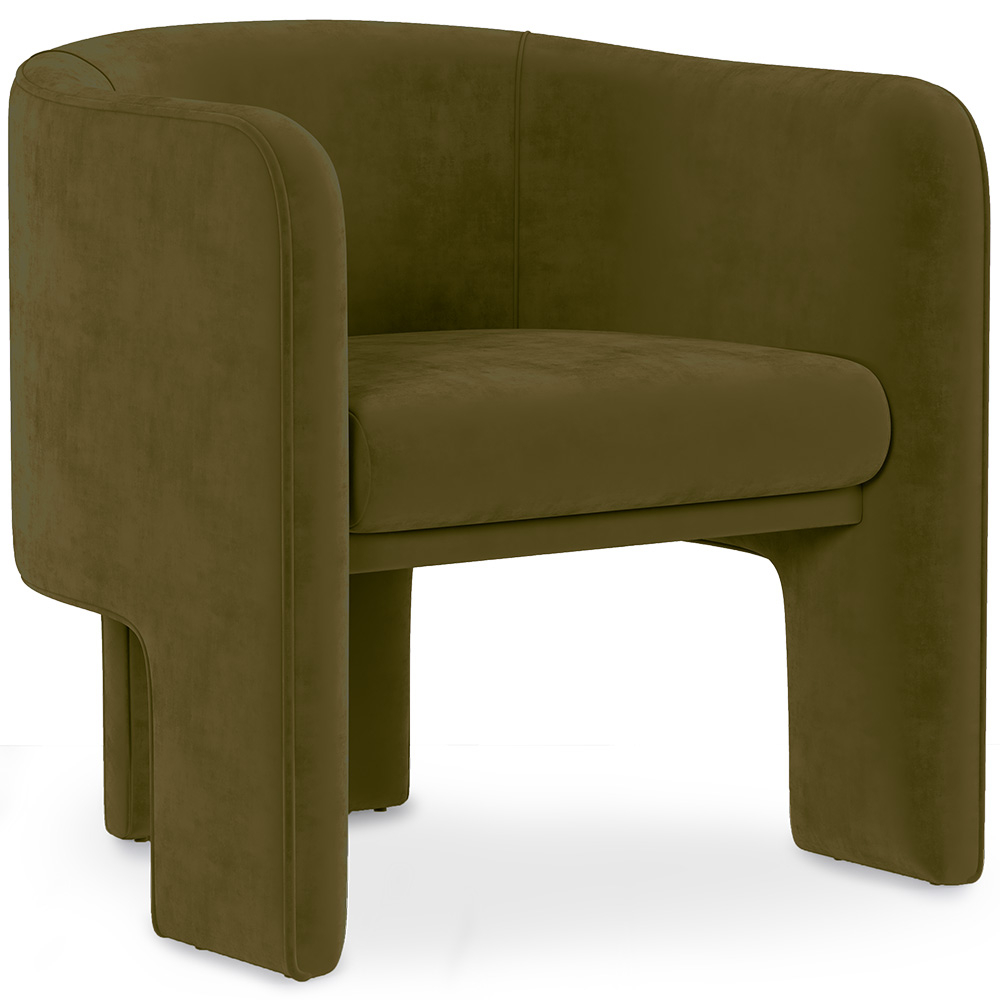  Buy Velvet Upholstered Armchair - Callum Olive 60700 - in the EU