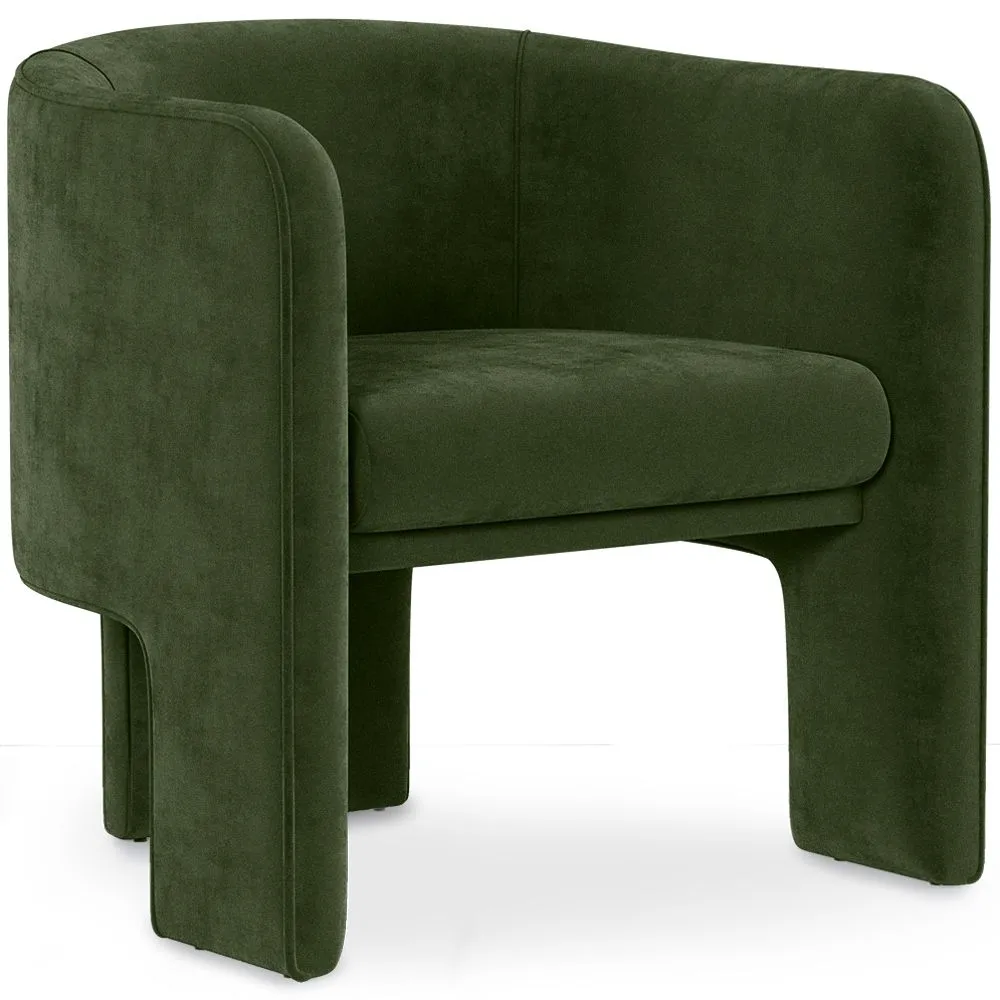 Velvet Upholstered Armchair - Callum image 8