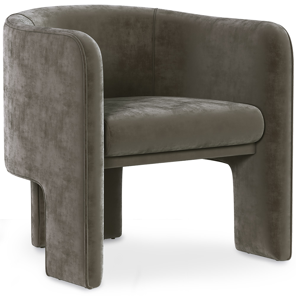  Buy Velvet Upholstered Armchair - Callum Taupe 60700 - in the EU