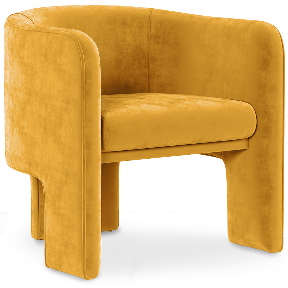  Buy Velvet Upholstered Armchair - Callum Yellow 60700 - in the EU