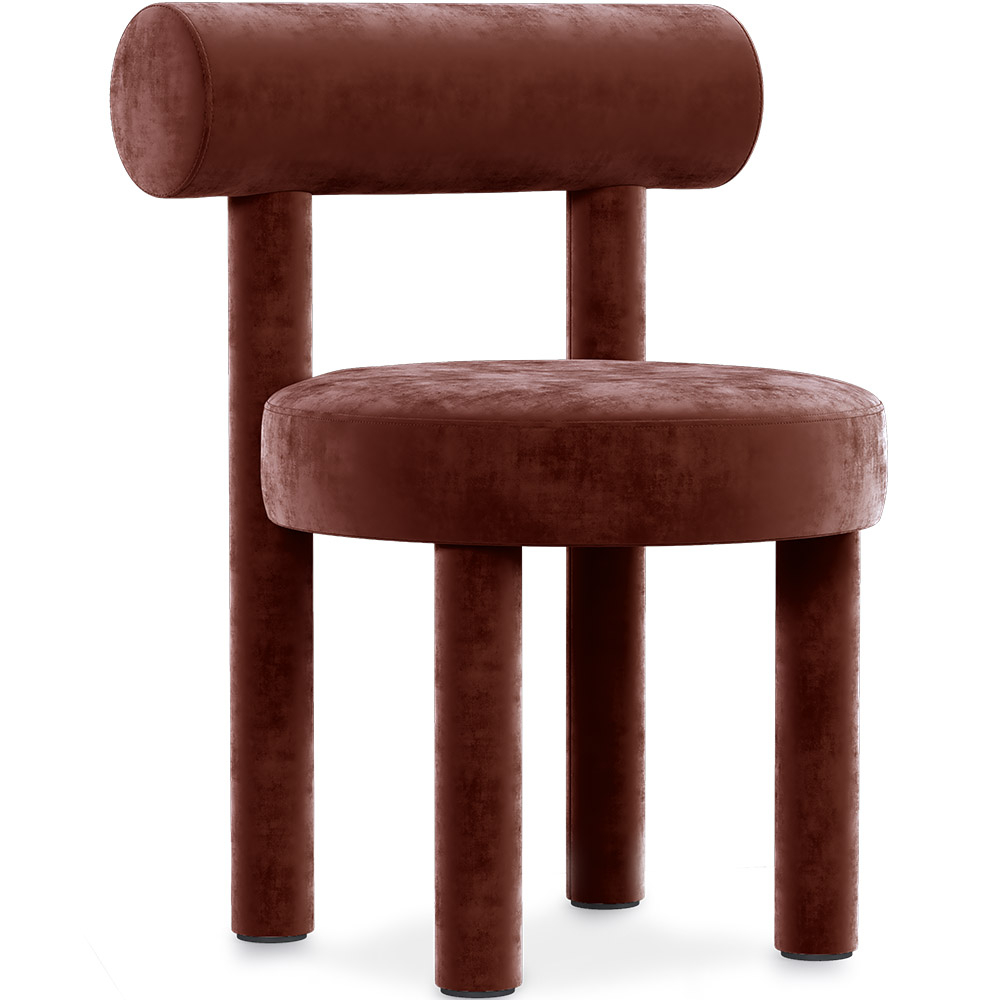  Buy Dining Chair - Upholstered in Velvet - Rhys Chocolate 60708 - in the EU
