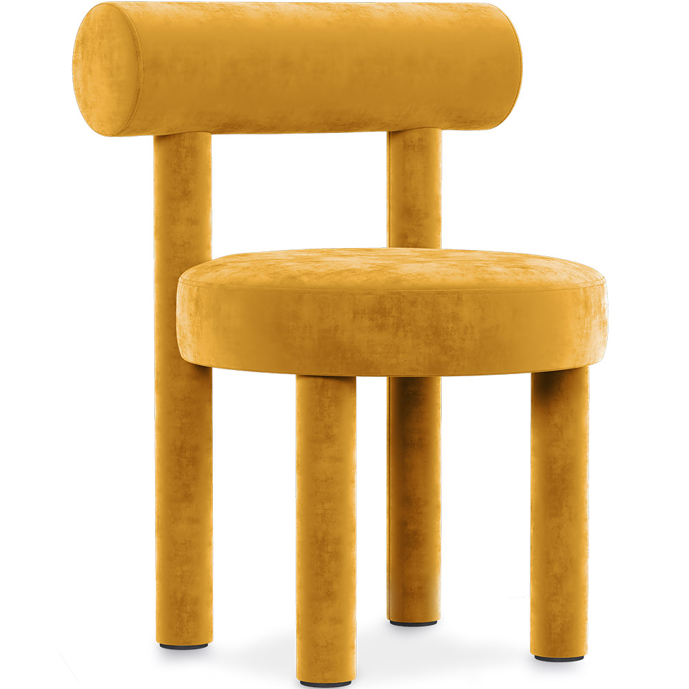  Buy Dining Chair - Upholstered in Velvet - Rhys Yellow 60708 - in the EU