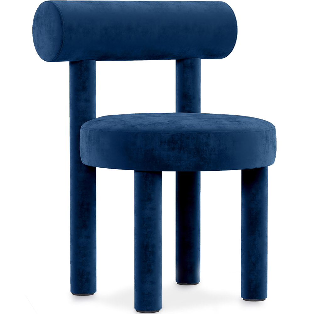  Buy Dining Chair - Upholstered in Velvet - Rhys Dark blue 60708 - in the EU