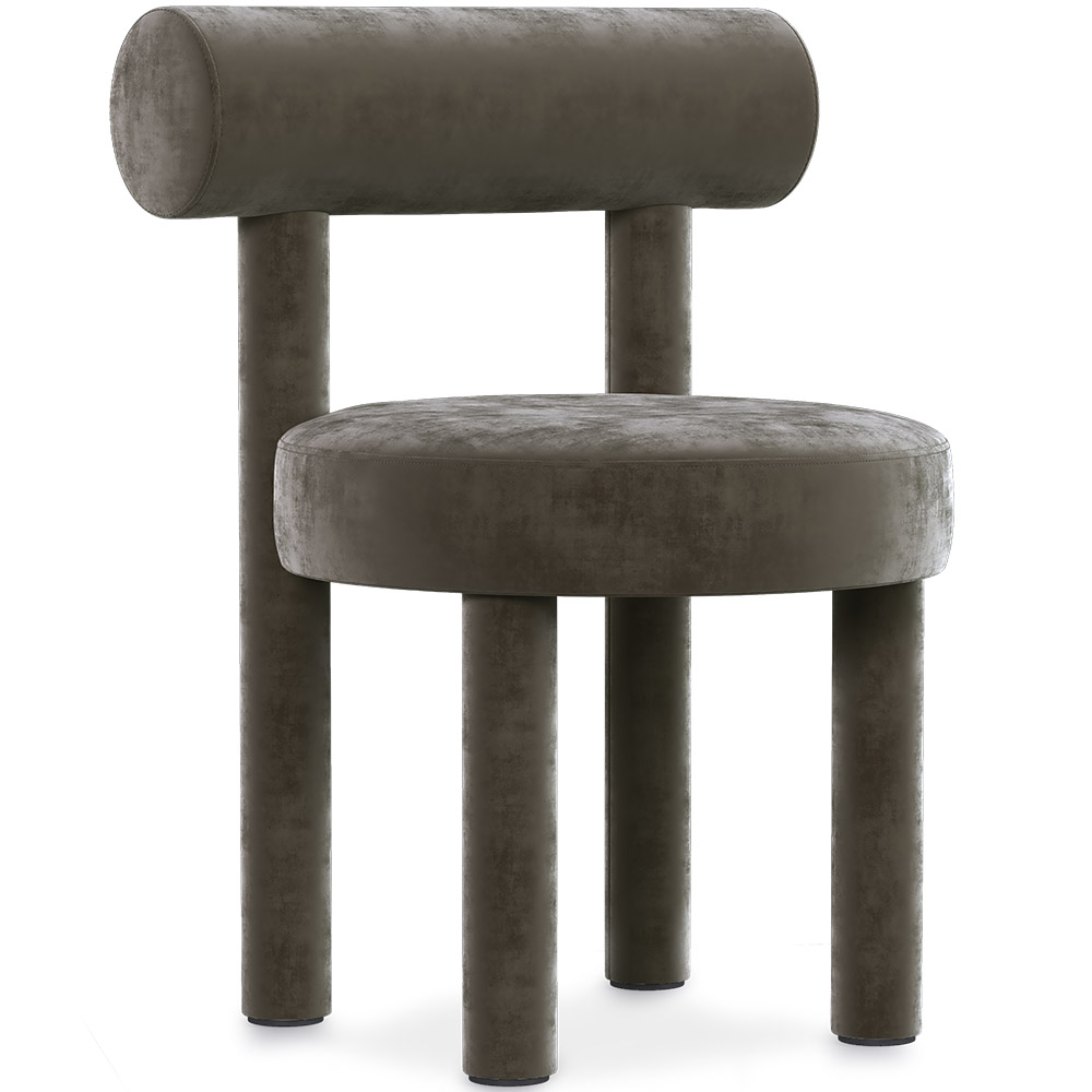  Buy Dining Chair - Upholstered in Velvet - Rhys Taupe 60708 - in the EU