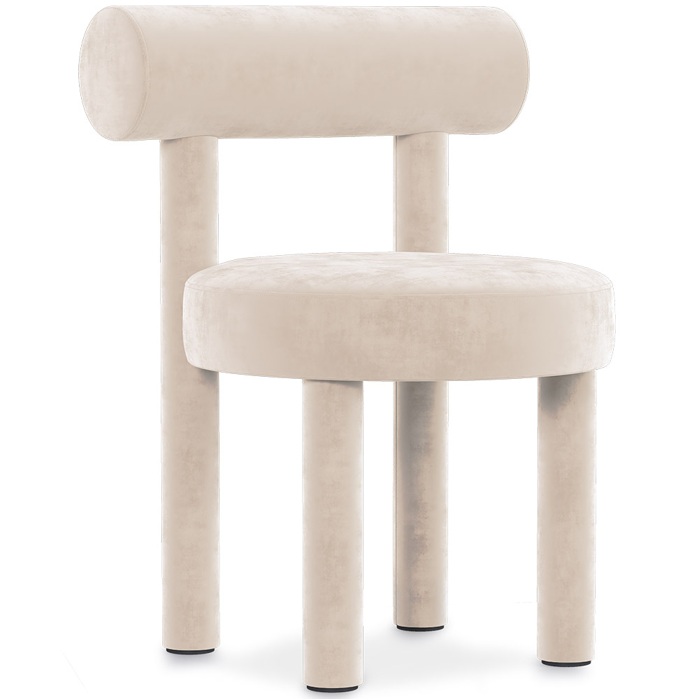 Buy Dining Chair - Upholstered in Velvet - Rhys Beige 60708 - in the EU