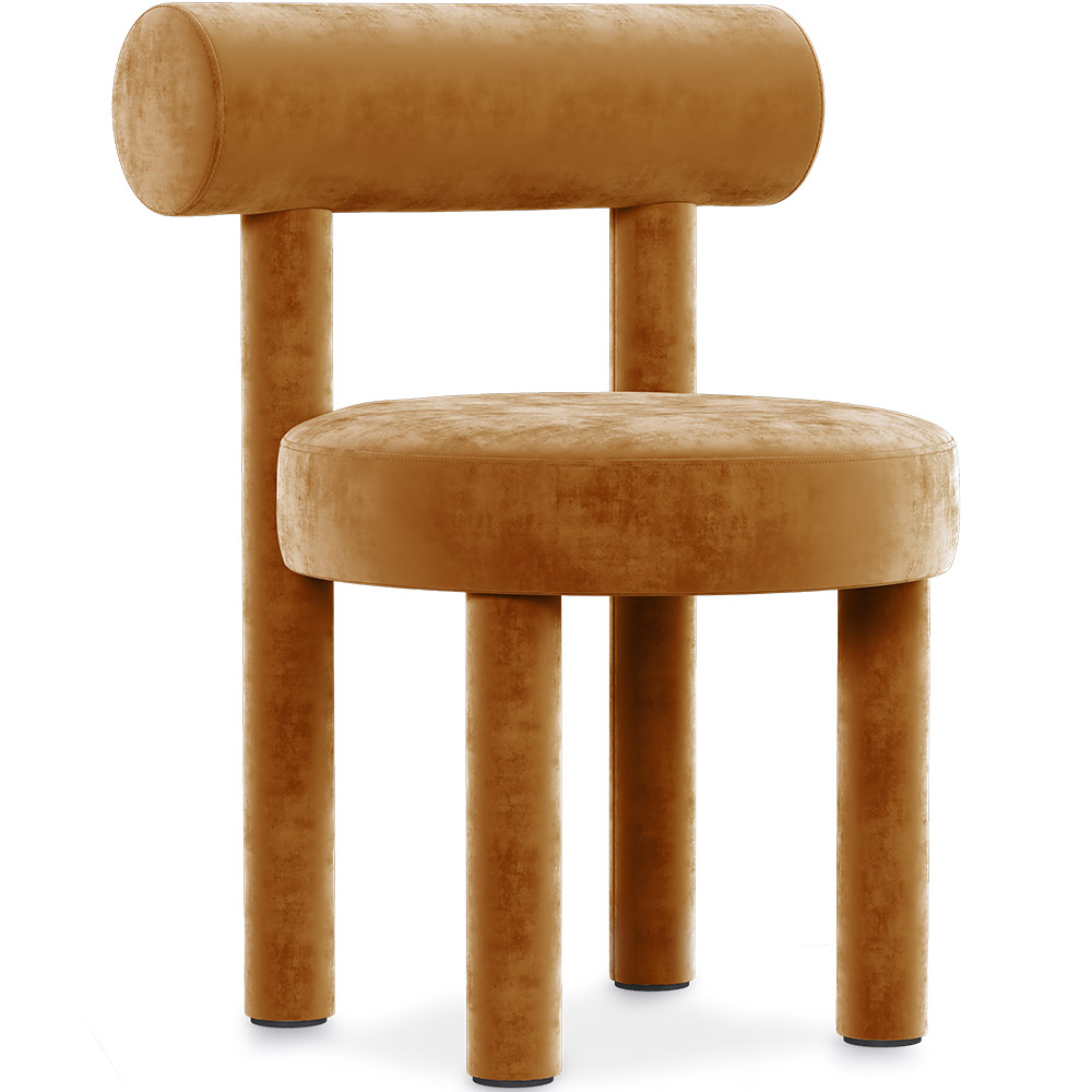  Buy Dining Chair - Upholstered in Velvet - Rhys Mustard 60708 - in the EU