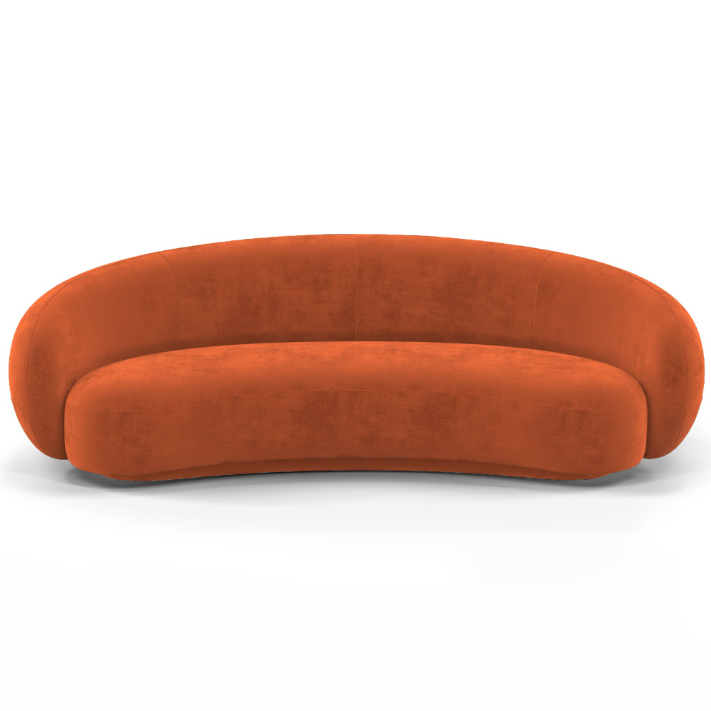  Buy Velvet Curved Sofa - 3/4 Seats - Souta Brick 60691 - in the EU