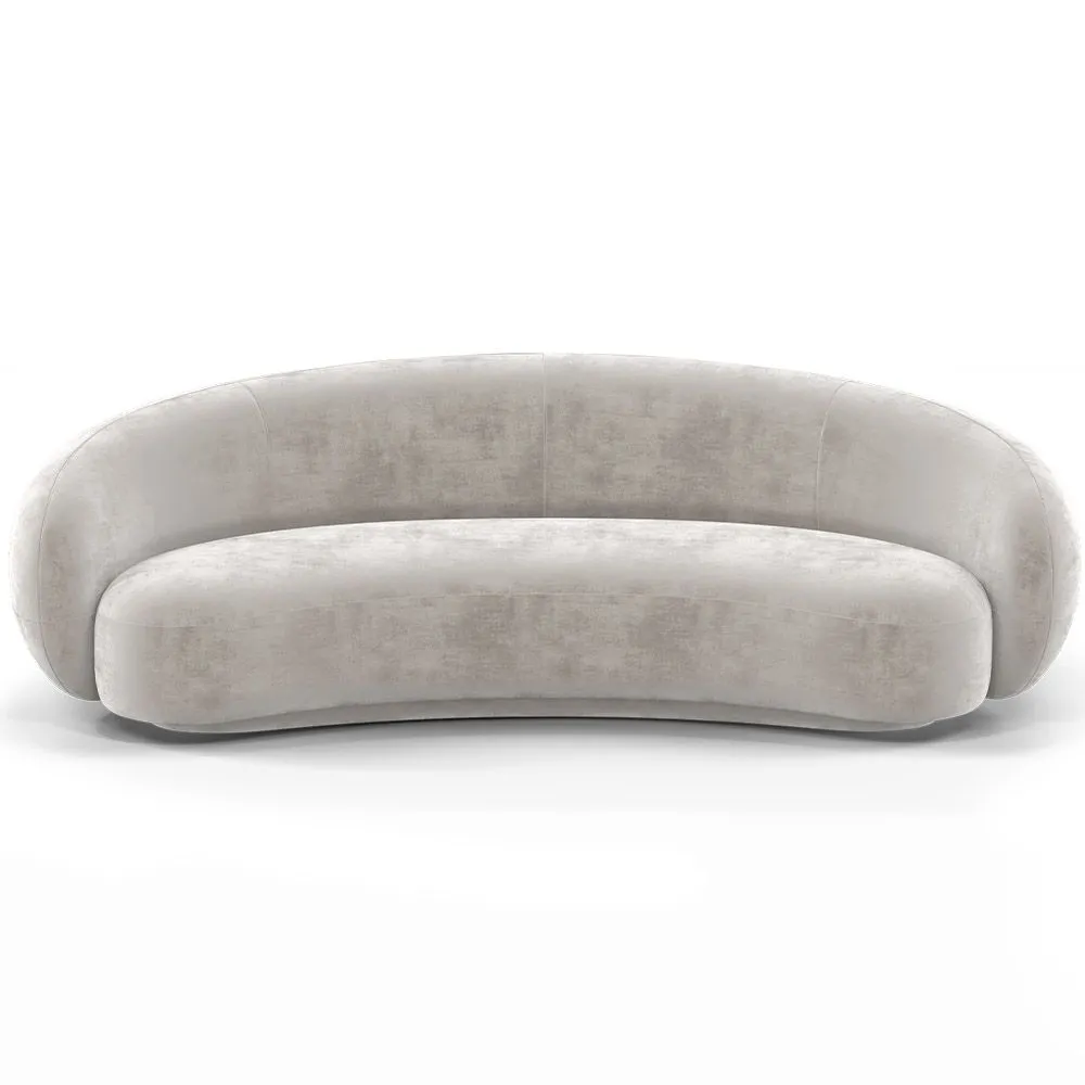 Velvet Curved Sofa - 3/4 Seats - Souta image 8