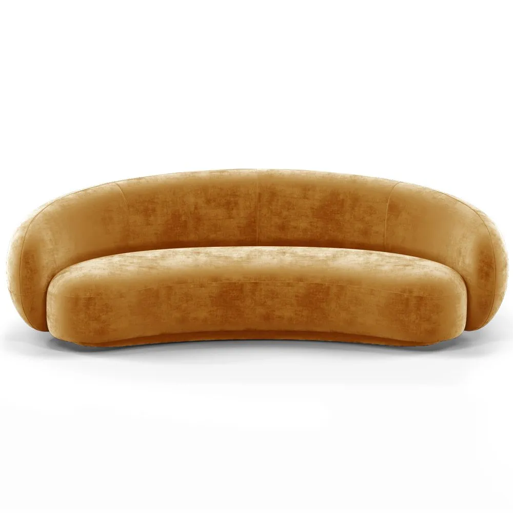 Velvet Curved Sofa - 3/4 Seats - Souta image 8