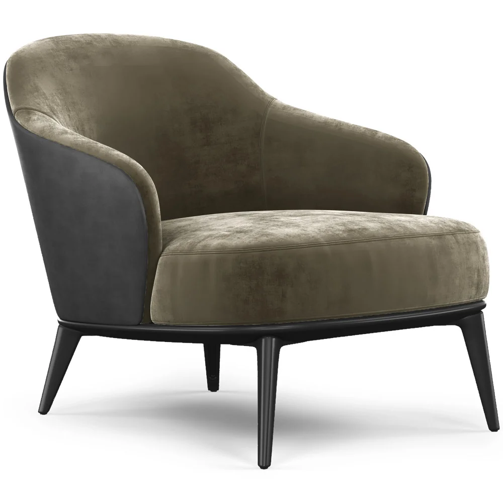  Velvet Upholstered Armchair - Luc image 8