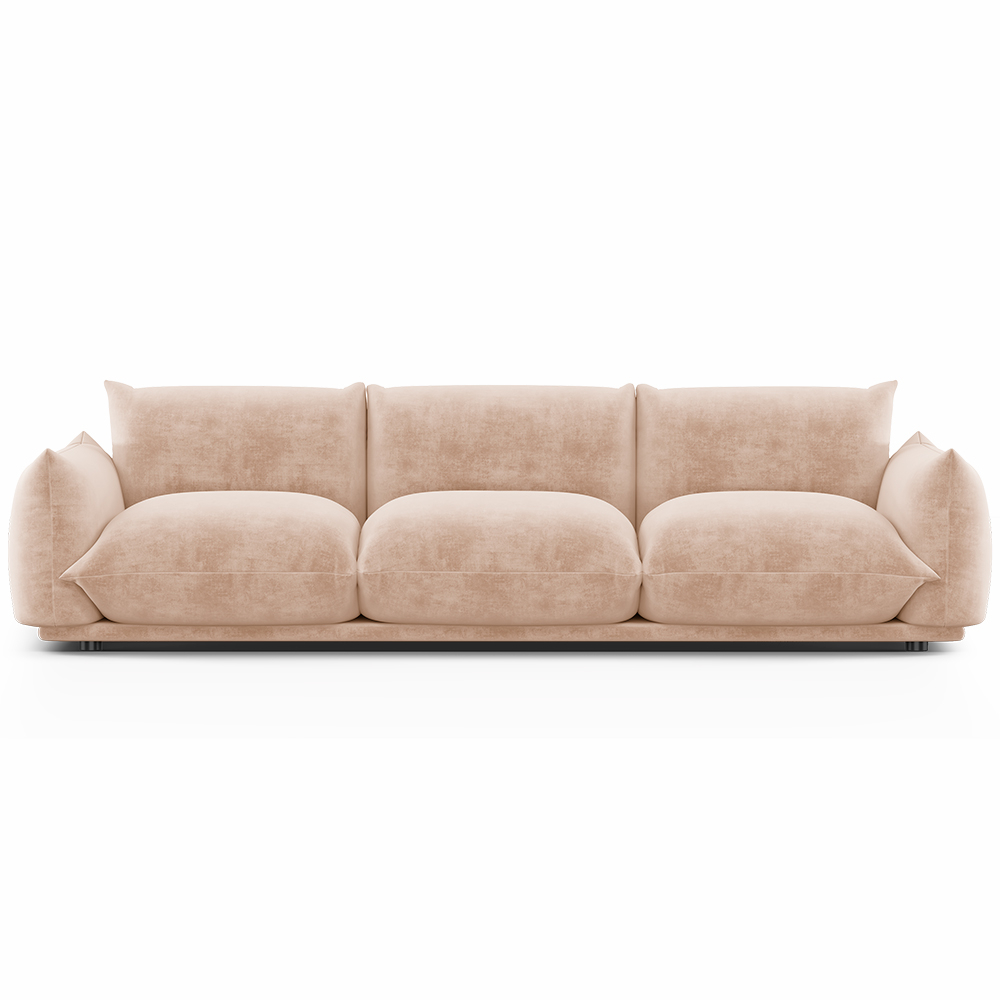  Buy 3-Seater Sofa - Velvet Upholstery - Wers Beige 61013 - in the EU