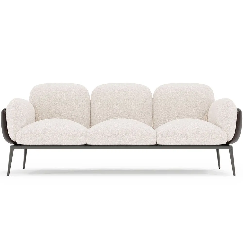 3-Seater Sofa - Upholstered in Bouclé Fabric - Vandan image 8