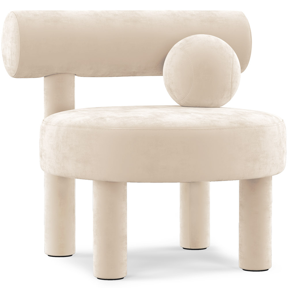  Buy  Armchair - Upholstered in Velvet - Klena Beige 60696 - in the EU