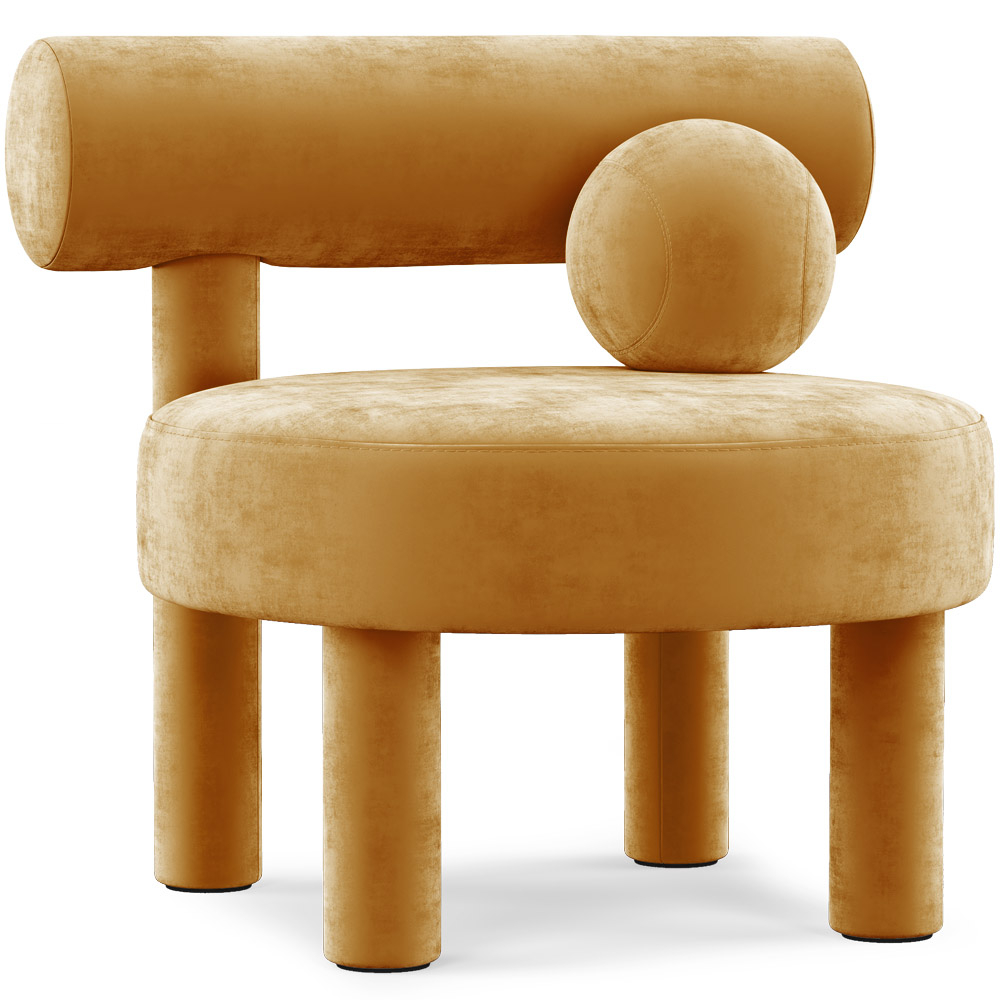  Buy  Armchair - Upholstered in Velvet - Klena Mustard 60696 - in the EU