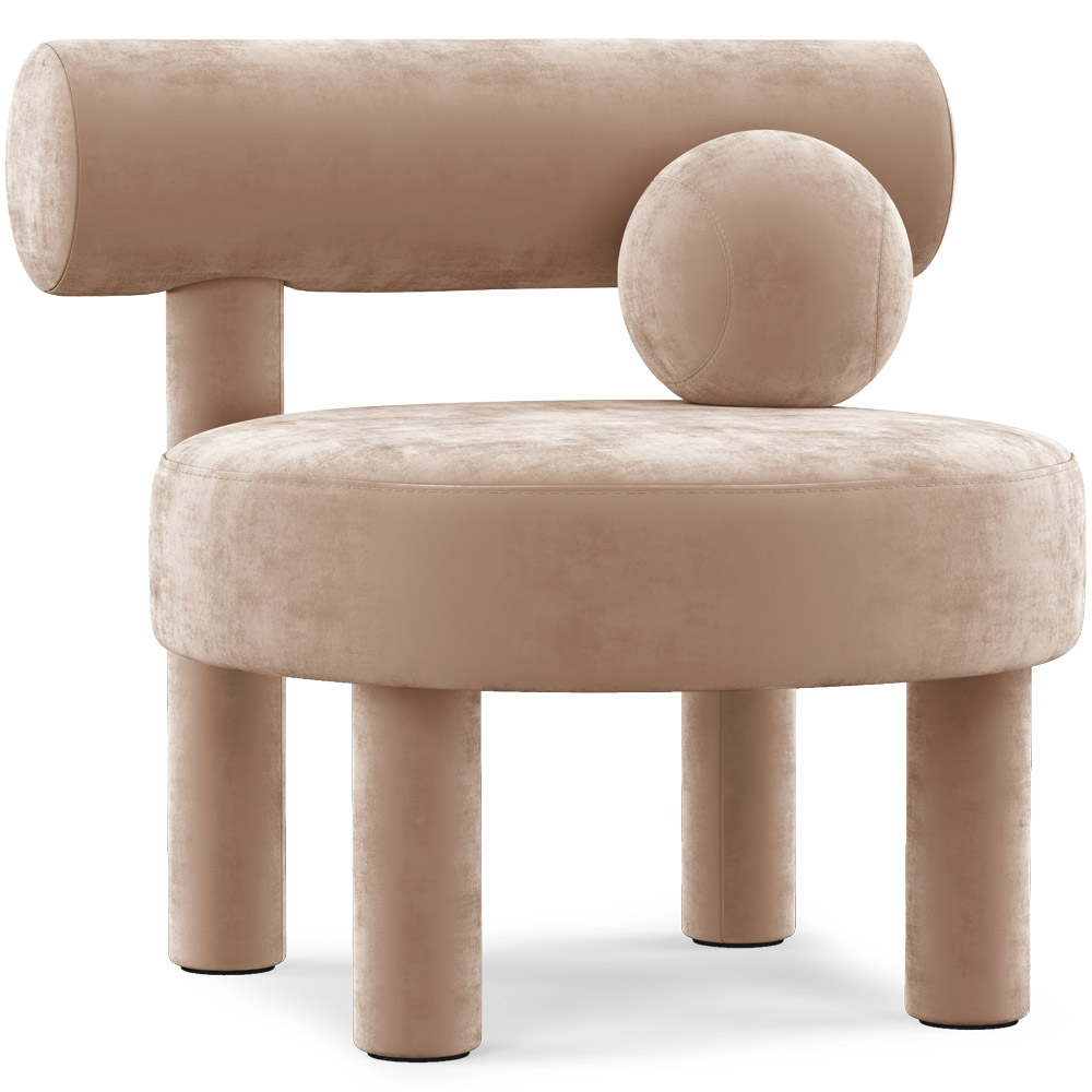  Buy  Armchair - Upholstered in Velvet - Klena Cream 60696 - in the EU