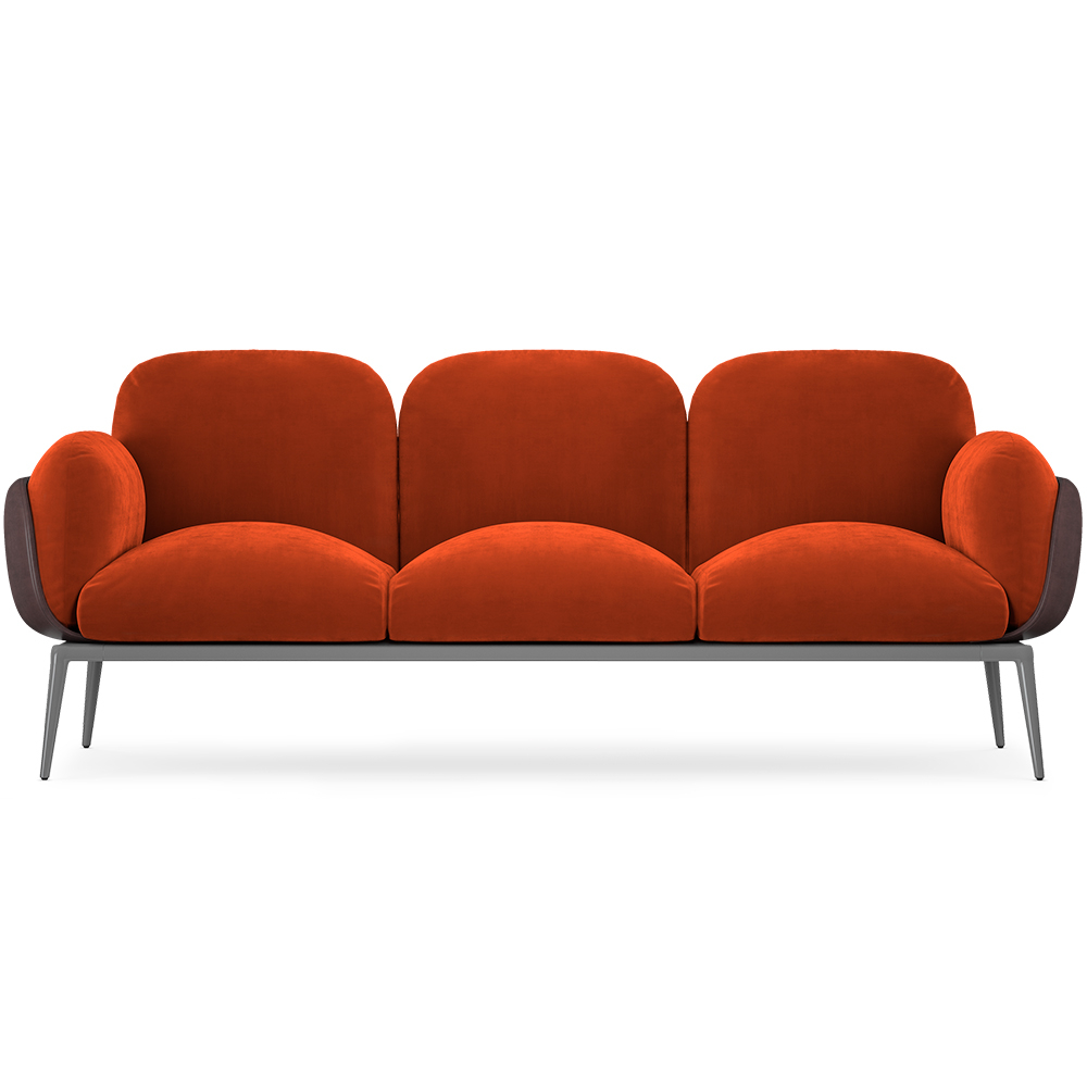  Buy 3-Seater Sofa - Upholstered in Velvet - Vandan Brick 60652 - in the EU