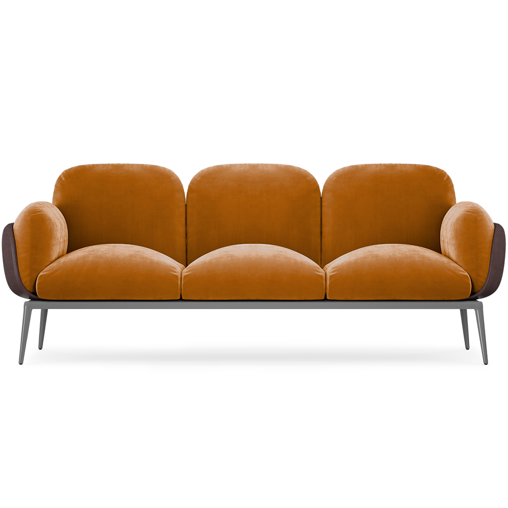  Buy 3-Seater Sofa - Upholstered in Velvet - Vandan Mustard 60652 - in the EU