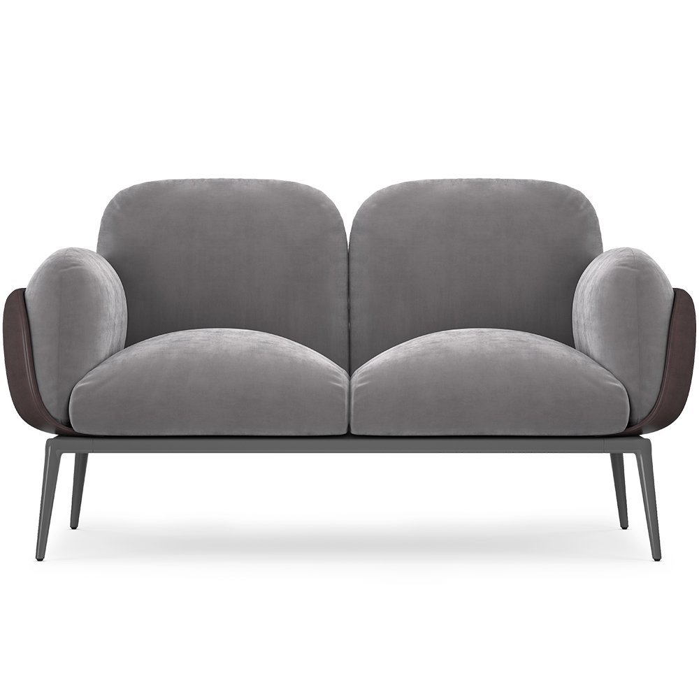  Buy 2-Seater Sofa - Upholstered in Velvet - Vandan Light grey 60651 - in the EU