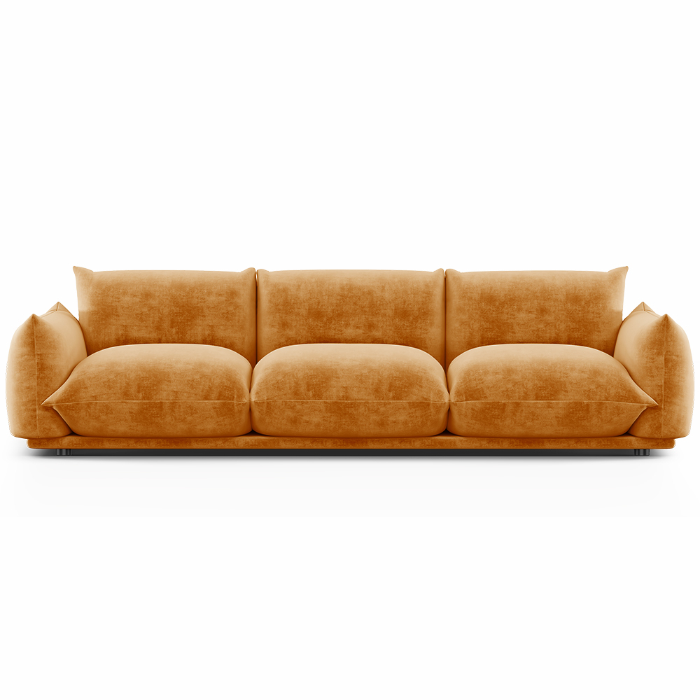  Buy 3-Seater Sofa - Velvet Upholstery - Wers Mustard 61013 - in the EU